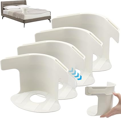 Photo 1 of Lock Sheet Holders,Bed Sheet Lock Clips, Sheet Holders Keep Sheets Firm & Tight, Heavy Duty Bed Sheet Holder Corner Fitted Sheet Straps Fit All Mattress Size (4, White)