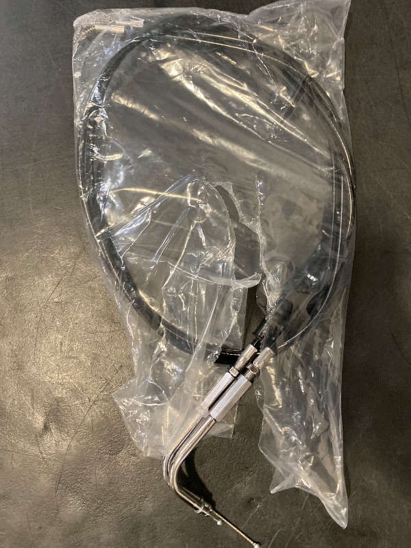 Photo 1 of 35.4" 39" 43" 47" 51" 55" 59" Stainless Steel Throttle Cable Wire Kit Idle Cable Compatible with Harley Dyna Softail XL 883 1200 Fat Boy Heritage Road King Throttle Clutch Cable Wire(47")