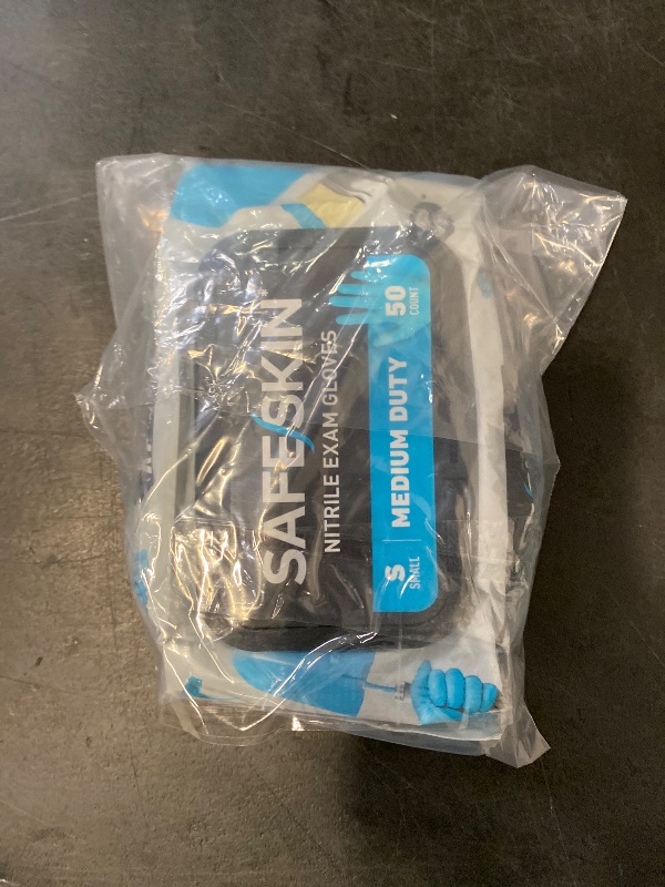 Photo 1 of (S) SAFESKIN Disposable Nitrile Gloves in POP-N-GO Pack (50 Count) Medium Duty, Powder-Free -Cleaning, Gardening, Crafts