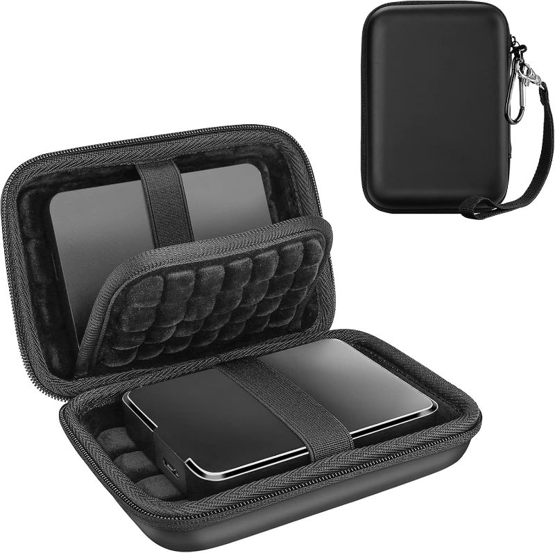 Photo 1 of ProCase Hard Drive Case 2.5 Inch for Elements WD My Passport Canvio Basics Seagate Backup Plus Slim Expansion 1TB 2TB 3TB 4TB, Portable External Hard Drive Carrying Case -Black