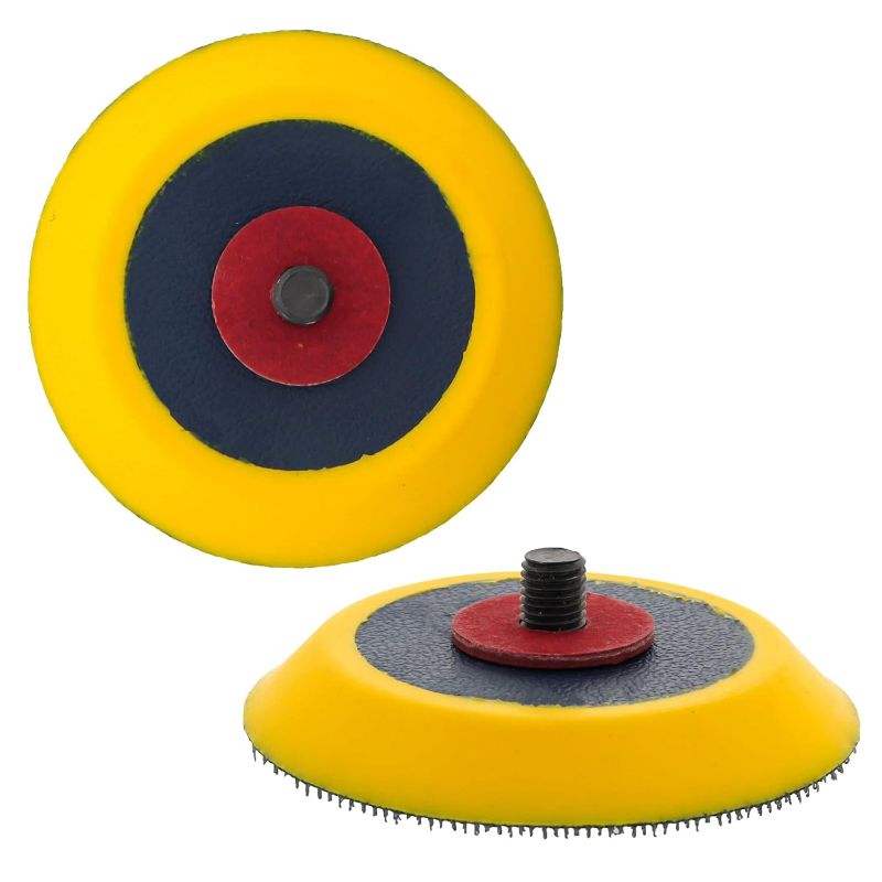 Photo 1 of Dura-Gold Pro Series 3" Hook & Loop DA Backing Plate Pad, 2 Pack - Flexible Dual-Action Random Orbital Sander Polisher Pad, 5/16" Threads For Auto Woodworking Sandpaper Sanding Car Polishing Detailing