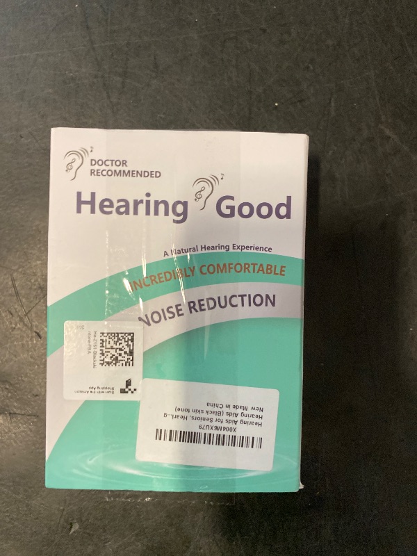 Photo 1 of Hearing Aids for Seniors, Hearing Aid Rechargeable for Hearing Loss, Personal Hearing Amplifier with Volume Control and Portable Magnetic Charging Case, Noise Canceling Hearing Aids (Black skin tone)
