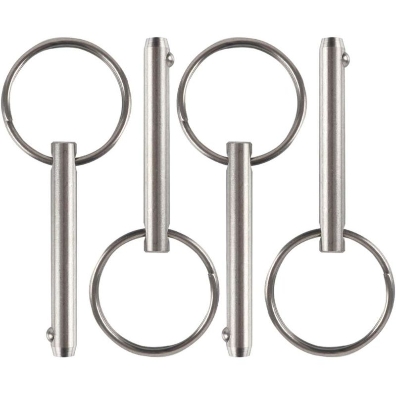 Photo 1 of 4 Pcs Quick Release Pin, Diameter 1/4", Usable Length 1-1/2", Overall Length 2", Full 316 Stainless Steel, Bimini Top Pin, Marine Hardware
