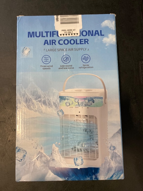 Photo 1 of Portable Air Conditioner,Cooling Fan with 3 Speeds & 3 Modes,1500ML Mini Air Conditioner with Remote, Air Conditioner Fan,Night Light,Evaporative Air Cooler for Home/Office