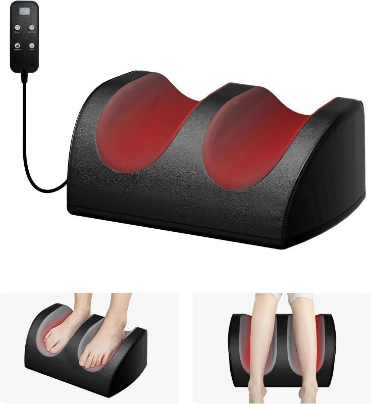 Photo 1 of Foot Massager with Heat and Foot Massage, Electric Foot Massager with Cord Remote Control, Birthday Gifts for Mom and Dad (Black)