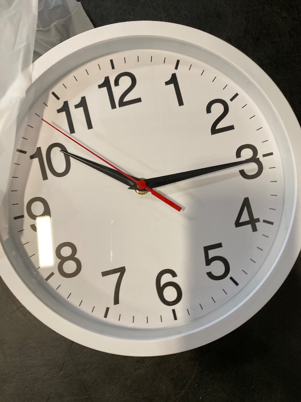 Photo 1 of Wall Clock Modern 10 Inch Battery Operated Silent Non Ticking Analog Clock Decorative for Bedroom Kitchen Bathroom Office Home (White)