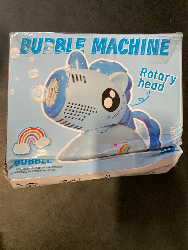 Photo 1 of Mity rain Bubble Machine for Kids - Magical Bubble Blower with Rotating Head & LED Light Show, Leak-Proof Bubble Gun for Toddlers, Outdoor Bubble Toys for Girls & Boys