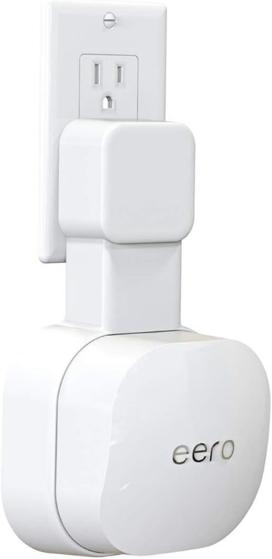 Photo 1 of Outlet Wall Mount Only for eero 6 & eero 6+ mesh Wi-Fi System, No Messy Wires & Space Saving Outlet Mount Holder for eero 6 Extender (1 Pack)