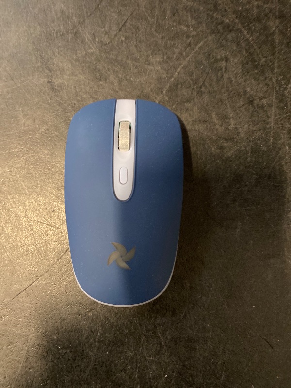 Photo 1 of HZD Wireless Mouse - Rechargeable, 2.4G Portable Slim Silent Mouse with USB Receiver and Type C Adapter, 3 Adjustable DPI Levels 1600/1200/800 for Laptop/Tablet/Computer (Blue)