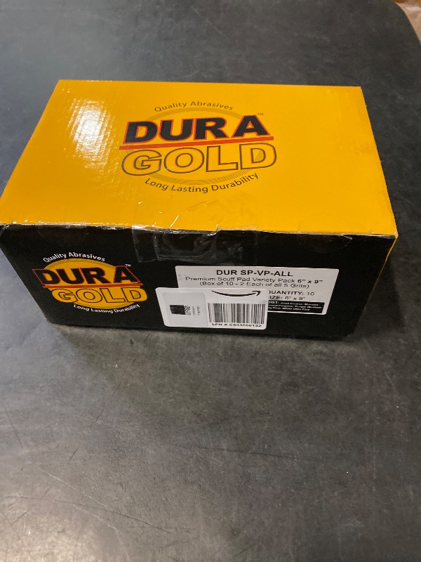 Photo 1 of Dura-Gold Premium 6" x 9" Maroon General Purpose Scuff Pads, Box of 10 - Scuffing, Scouring, Sanding, Paint Primer Prep Adhesion Scratch - Surface Preparation Automotive Car Auto Body Woodworking Wood