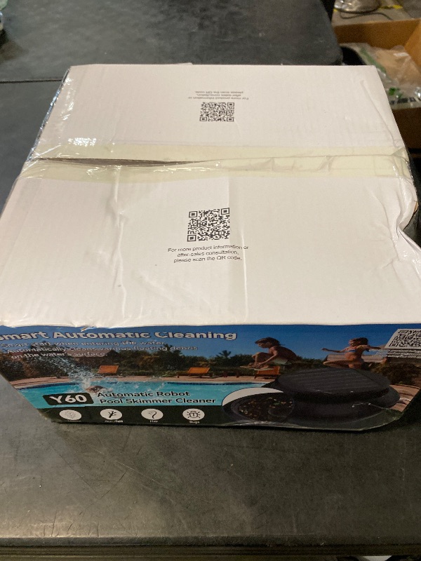 Photo 1 of Y60 Solar-Powered Robotic Pool Skimmer - Cordless Automatic Pool Cleaner, Spot Cleaning & Self-Parking Rechargeable Robot for Above/Inground Pools