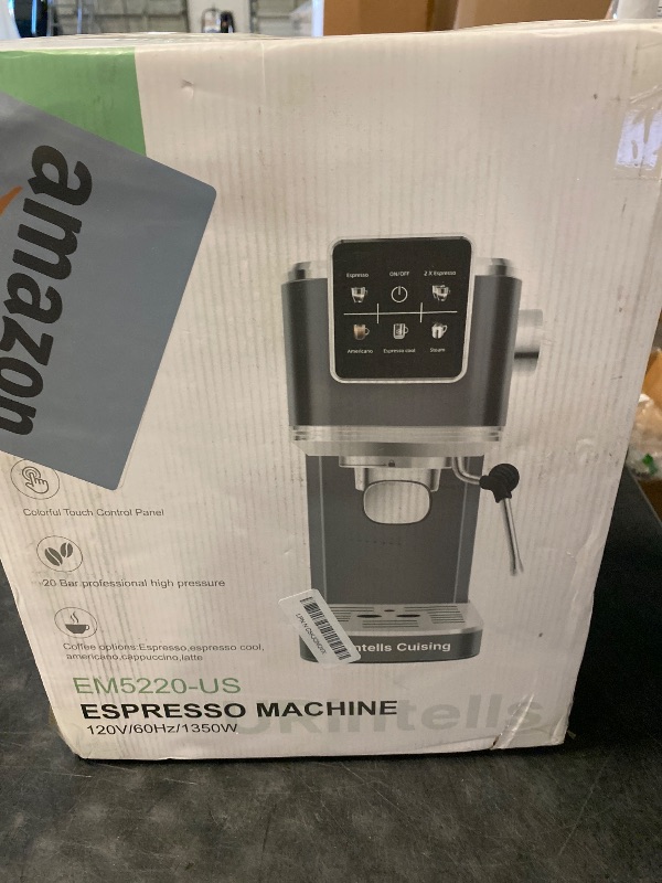 Photo 1 of URintells Espresso Machine Coffee Machine with Touch Screen, Steam Milk Frother, Fast Heat Up System Espresso Maker
