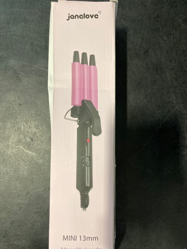 Photo 1 of janelove Upgraded Hair Crimper 2 Adjustable Temperature, 1/2 Inch Beach Waves Curling Iron, Hair Waver for Short & Medium Hair, Home and Travel Friendly Crimper Hair Tool, Dual Voltage