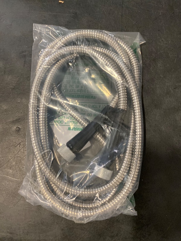Photo 1 of Metal Garden Hose, Stainless Steel Water Hose with Nozzles, Ultra Flexible and Tangle Free(10FT)