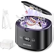 Photo 1 of Ultrasonic Retainer Cleaner Machine Sonic Dental Cleaning Machine for Dentures, Aligners, Braces, Mouth Guards, Jewelry, Portable 30W/45kHz (Black)