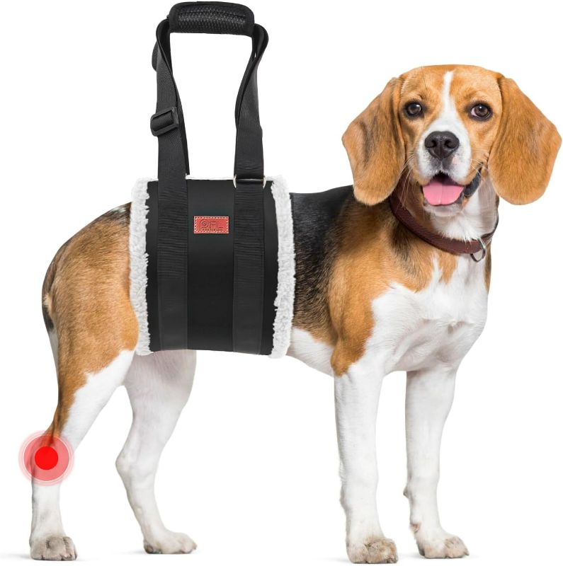 Photo 1 of Adjustable Dog Lift Harness, Dog Sling for Large Dogs Lift Support and Rehab Harness for Weak Rear Legs, Soft Hind Leg Support Helps Senior, Injured, Disabled and After ACL Surgery Dogs(Black,Medium)