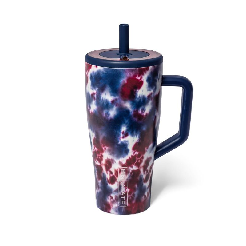 Photo 1 of BrüMate Era 30 oz Tumbler with Handle and Straw | 100% Leakproof Insulated Tumbler with Lid and Flexible SoftSip Straw | Made of Stainless Steel | Cup Holder Friendly Base | 30oz (Star Burst)