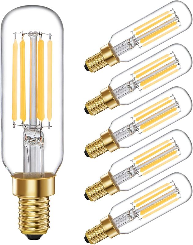 Photo 1 of E12 LED Bulb T6 Dimmable Candelabra Bulb 4W Equal 40 Watt Edison Light Bulbs Daylight 3000K Light Bulbs 6 Pack for Chandeliers,Ceiling Fan,Vanity (4W, 3000K)…