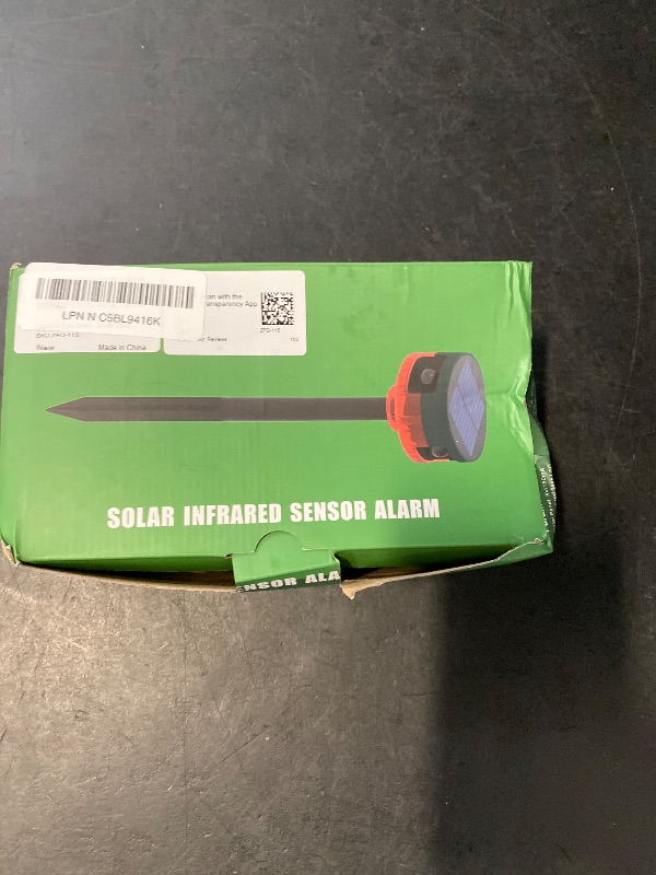 Photo 1 of HULPPRE Solar Outdoor Motion Sensor Alarm-Dog Barking&Gunshot Sound,130db Loud Noise Maker,Support Recording,13 Kinds of Sound Strobe Light with USB,Say Goodbye to The Intruders