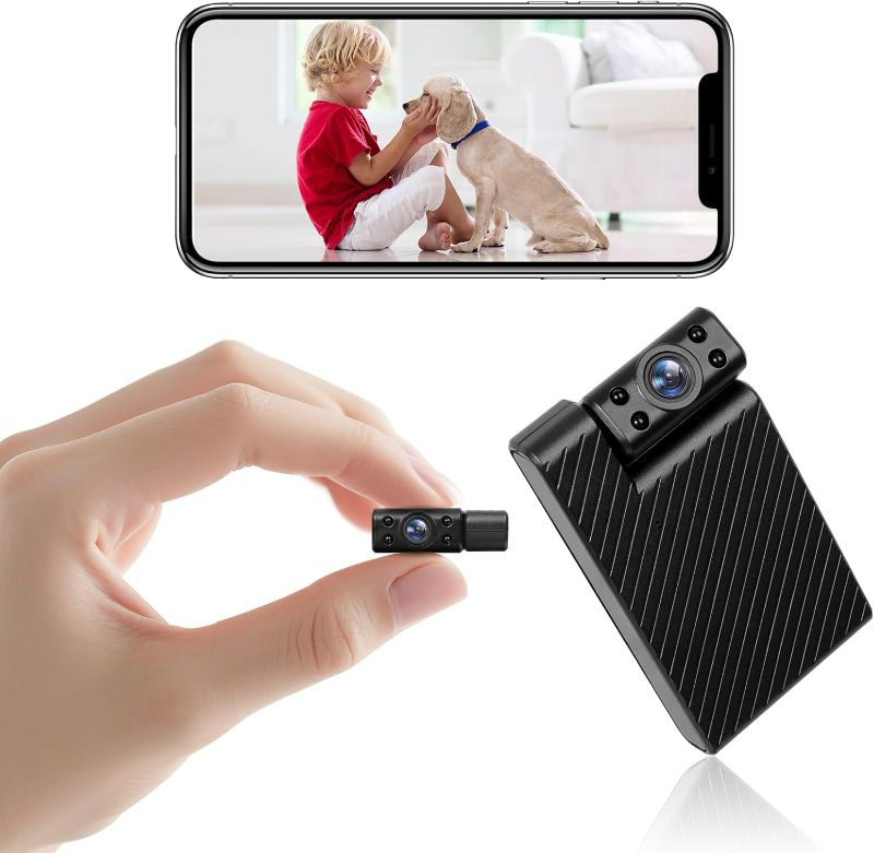 Photo 1 of Mini Rotating Hidden Camera with 32GB SD Card– 1080P HD WiFi Spy Camera with Night Vision, Remote View, Motion Detection, for Home Surveillance, Baby/Pet/Nanny Monitor