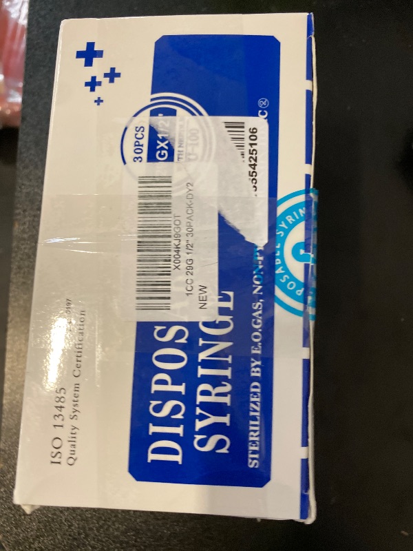 Photo 1 of 30PACK 1ml Syringes with 29Ga 1/2 Inch Needle, Individually Wrapped Lab Supplies (1CC 29G 1/2" 30PACK)
