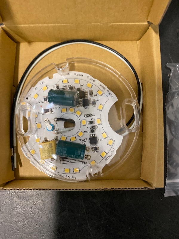 Photo 1 of 4 inch LED Retrofit Light Kit for Ceiling Fan Light Replacement Panel PCB 18W 6000K 2200LM 120V CRI90 Dimmable ETL (White 6000K)