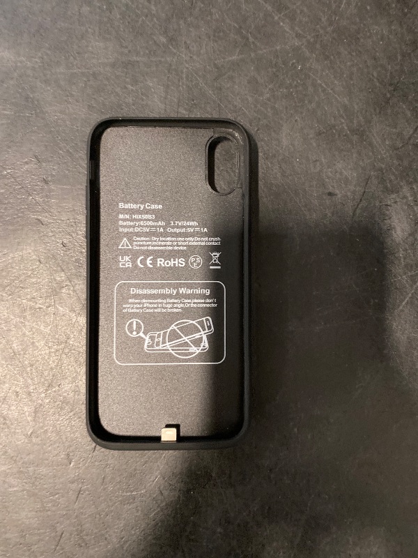 Photo 1 of Feob Battery Case for iPhone Xs/X, Rechargeable 6500mAh Portable | Extended Battery Pack | Power Bank Charger | 5.8 inch | Black