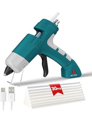 Photo 1 of 20W Cordless Hot Glue Gun with Type-C Charger,Fast Heating Mini Glue Gun and Sticks Set with 30 PCS Glue Sticks for DIY&Arts&Crafts,Home Repair