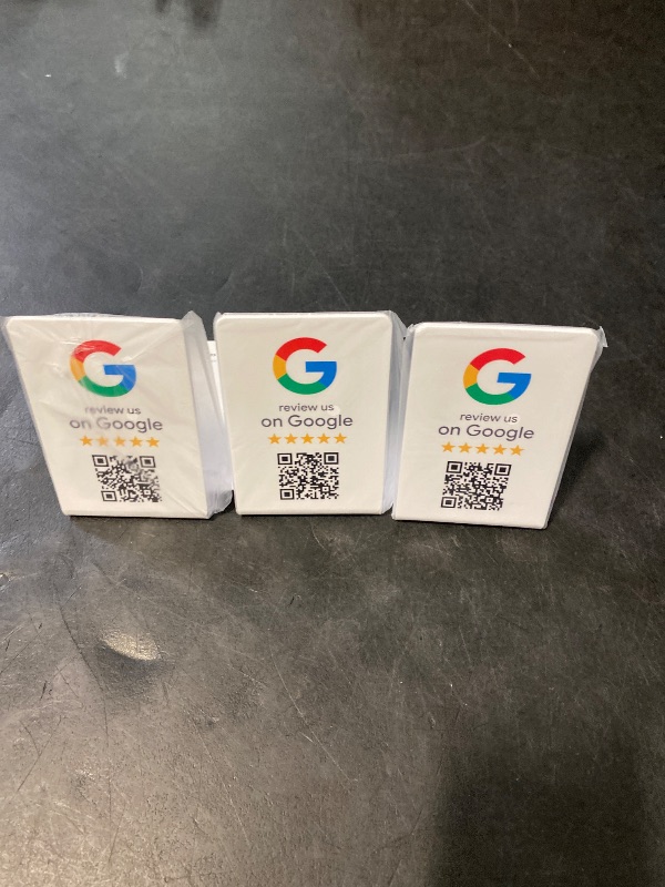 Photo 1 of Google Review Stand - NFC & QR Code, Easy Setup, For All Businesses (3-Pack)