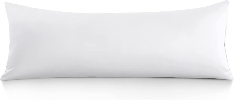 Photo 1 of Oubonun 100% Cotton Body Pillowcase - 800 Thread Count/21x54, Moisture Absorbent and Breathable, Premium Hotel Body Pillow Cover for All Seasons, White