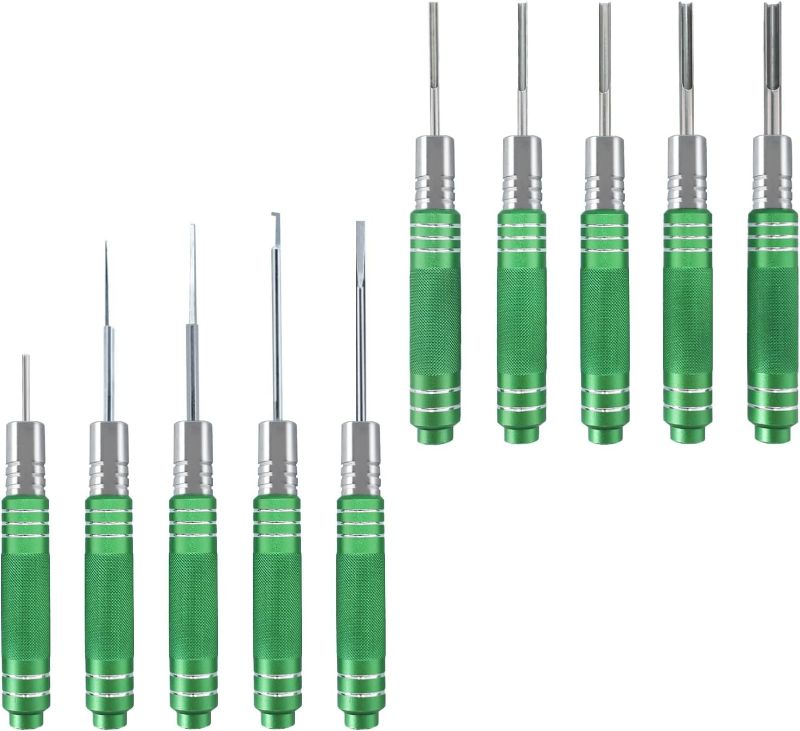 Photo 1 of DINYO Upgraded 10pcs Pin Extractor Tools Pin Terminal Removal Tool Kit- Car Depinning Tool Kit Electrical Wire Connector Pin Release Tools Terminal Ejector kit for Automotive Household Devices