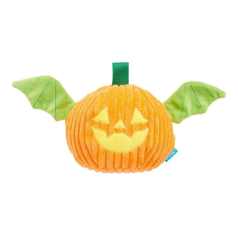 Photo 1 of BARK Halloween Pumpkin Flapper lantern Dog Plush Toy