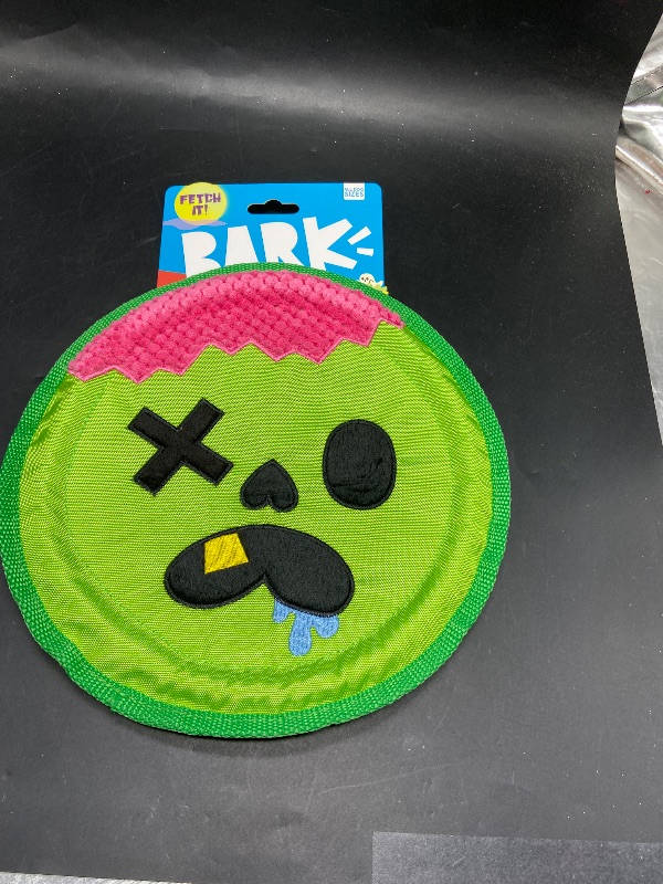 Photo 1 of BARK Halloween Disc Gusting Dwayne Zombie Dog Flying Disc Toy