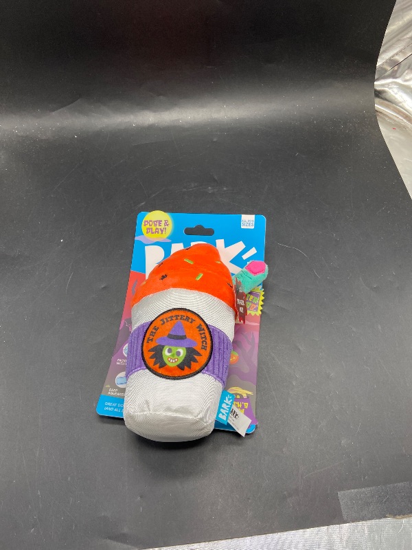 Photo 1 of BARK Halloween Witch's Brew Coffee Drink Dog Plush Toy