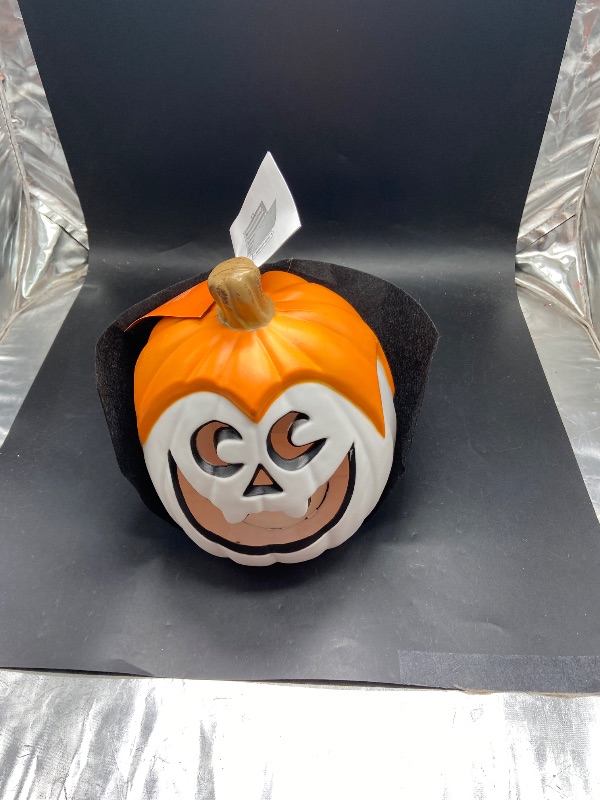 Photo 1 of 9" Vampire Pumpkin with Timer Halloween Decorative Prop - Hyde  EEK! Boutique