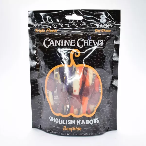 Photo 1 of 2 pack Canine Chews Color Kabob Chicken, Beef and Pork Flavor Rawhide Dog Treat 16 treas total