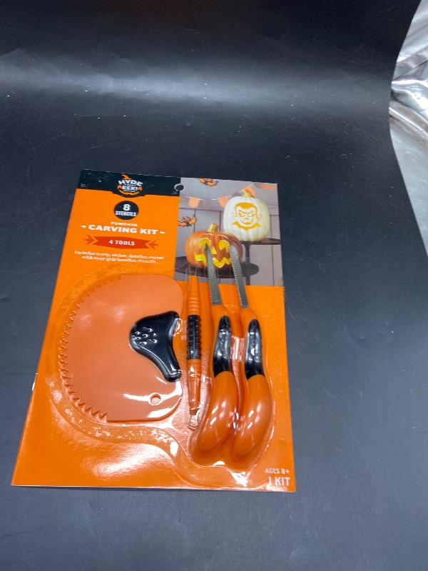 Photo 1 of Pumpkin Carving Kit - 8 Stencils and 4 Tools