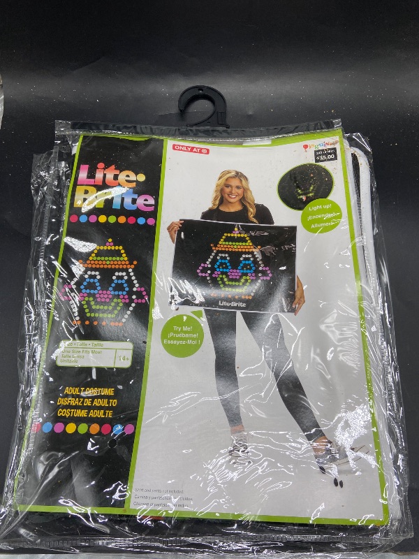 Photo 1 of New Woman's Black Lite up Lite Brite Halloween Costume Overlay One Size Fits Most