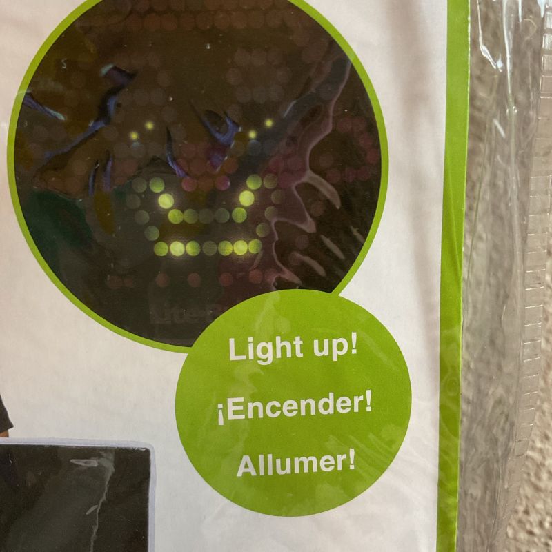 Photo 1 of New Woman's Black Lite up Lite Brite Halloween Costume Overlay One Size Fits Most
