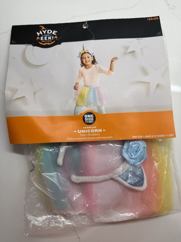 Photo 1 of 1 size Hyde & EEK! Toddler Unicorn Halloween Costume Accessory Set