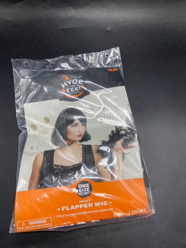 Photo 1 of Adult Black Flapper Halloween Wig - Hyde  EEK! Boutique