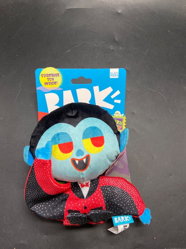 Photo 1 of BARK Halloween The Boogieman Vampire Spikey Ball Dog Plush Toy