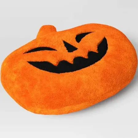 Photo 1 of Hyde & Eek! Boutique Pumpkin Shaped Halloween Faux Shearling Pillow