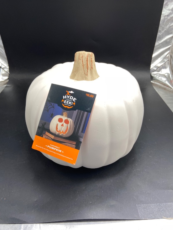 Photo 1 of 8" Hyde & Eek Carvable Pumpkin Blow Mold Halloween 