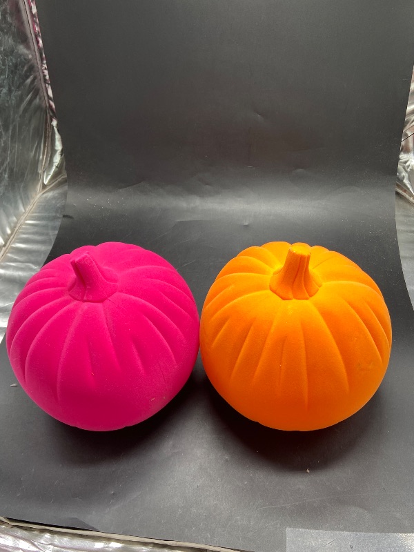 Photo 1 of 2 item Bundle Orange and Pink Pumpkin Halloween decoration  