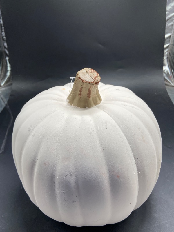 Photo 1 of Cream Halloween Craft Pumpkin, 8.3"