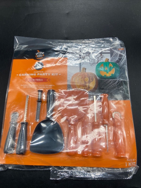 Photo 1 of Pumpkin Carving Party Kit - 16 Stencils and 9 Tools
