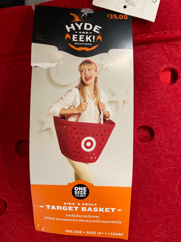 Photo 1 of One Size Fits Most Kids + Adult Target Shopping Basket Halloween Costume Sandwich Board One Size Fits Most - Hyde  EEK! Boutique