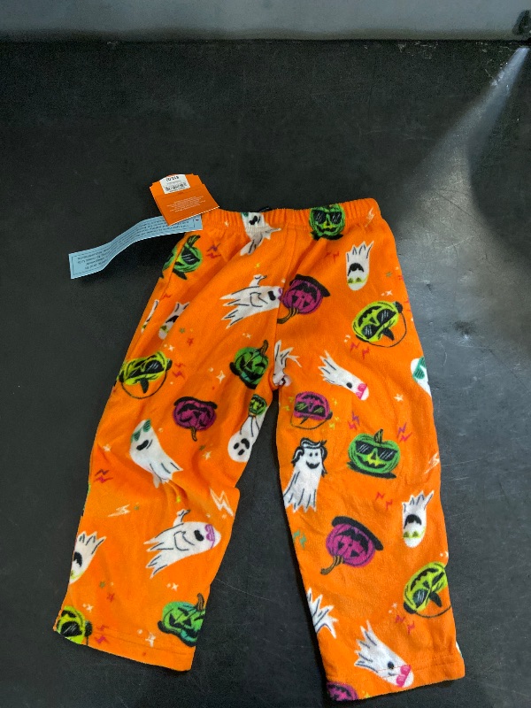 Photo 1 of -Size Small -Toddler Halloween Ghosts Fleece Pajama Pants - Hyde & EEK! Boutique™ Orange 