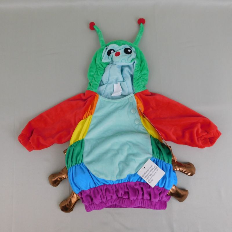 Photo 1 of Size Small-Plush Baby Caterpillar Hooded Pullover Halloween Costume